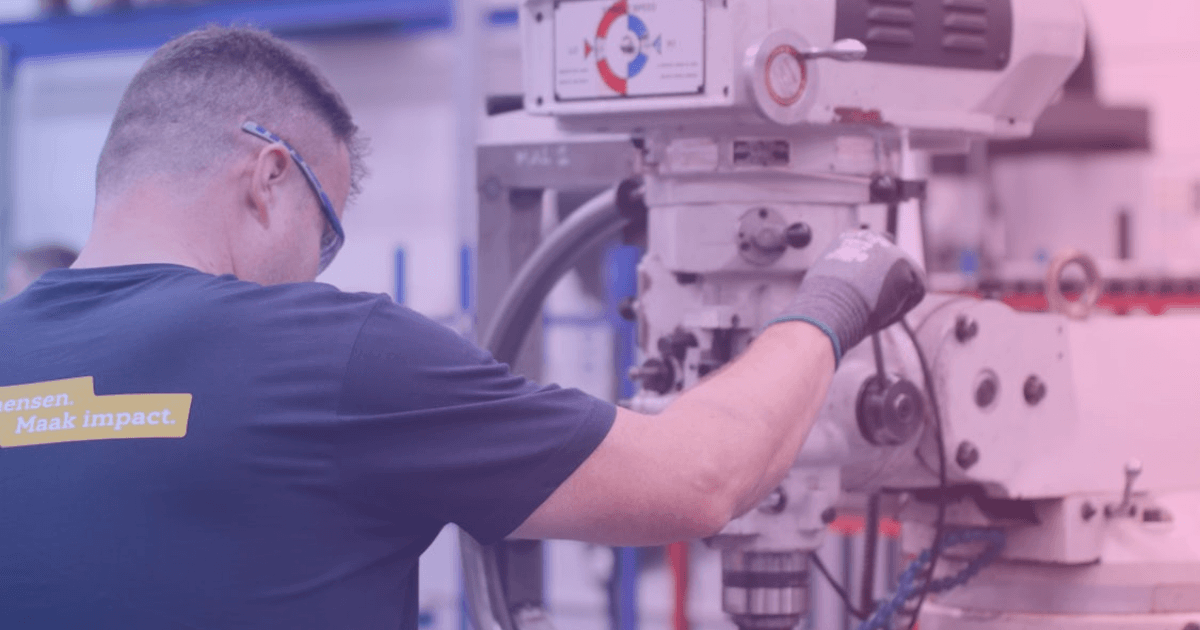 Manufacturing production line with machinery